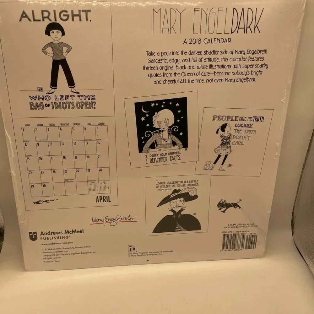 New Sealed Mary Engeldark 2018 Calendar